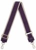 Stylový pásek na tašku Geometric PA005 tmavě fialový/beige
