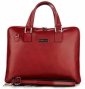 Bőr táska aktatáska Vittoria Gotti piros V971