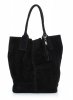 GEANȚĂ DIN PIELE shopper bag Genuine Leather negru 801