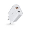TECH-PROTECT C30W 2-PORT NETWORK CHARGER PD30W/QC3.0 WHITE
