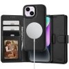 OTWIERANE KSIĄŻKOWE ETUI FUTERAŁ TECH-PROTECT  WALLET MAGSAFE IPHONE 15 BLACK