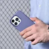 iCarer Case Leather pokrowiec etui z naturalnej skóry do iPhone 14 Pro Max jasnofioletowy (WMI14220708-LP) (kompatybilne z MagSa