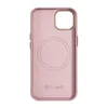 iCarer Litchi Premium Leather Case skórzane etui iPhone 14 Plus magnetyczne z MagSafe różowy (WMI14220711-PK)