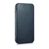 iCarer CE Oil Wax Premium Leather Folio Case skórzane etui iPhone 14 Plus z klapką magnetyczne MagSafe niebieski (AKI14220707-BU