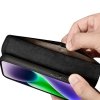 iCarer Wallet Case 2in1 etui iPhone 14 Plus skórzany pokrowiec z klapką Anti-RFID czarny (WMI14220727-BK)