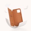 Nillkin Qin Leather Pro Case etui iPhone 14 Plus osłona na aparat kabura pokrowiec obudowa z klapką brązowy