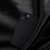 Nillkin Qin Leather Pro Case etui iPhone 14 Plus osłona na aparat kabura pokrowiec obudowa z klapką brązowy