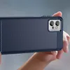 Carbon Case etui Realme C31 elastyczny silikonowy karbonowy pokrowiec czarne