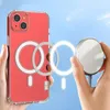 Etui magnetyczne Clear Magnetic Case z MagSafe do iPhone 14 Plus  ze srebrnym ringiem - przezroczyste