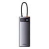 HUB 8w1 Baseus StarJoy USB-C do USB-C PD / 3x USB-A / HDMI / RJ-45 / SD TF - szary