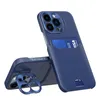 Leather Stand Case etui Samsung Galaxy S23+ pokrowiec portfel na kartę z podstawką niebieskie