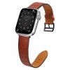 Strap Leather skórzany pasek Apple Watch Ultra, SE, 9, 8, 7, 6, 5, 4, 3, 2, 1 (49, 45, 44, 42 mm) opaska bransoleta czerwony