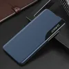Eco Leather View Case etui Samsung Galaxy A54 5G z klapką podstawka niebieskie