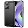 Carbon Case etui do Realme 10 Pro+ elastyczny silikonowy karbonowy pokrowiec czarne