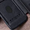 Skórzane etui z klapką osłoną aparatu do iPhone 15 Pro Max Nillkin Qin Pro Leather - brązowe