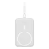Powerbank Baseus Magnetic Mini MagSafe 10000mAh 20W z wbudowanym kablem Lightning - biały + kabel Baseus Simple Series USB-C - U