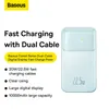 Powerbank Baseus Comet Series z wyświetlaczem 10000mAh 22.5W - niebieski + kabel USB-A - USB-C 0.3m - biały