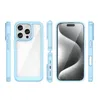 Etui Outer Space Case na iPhone 16e pokrowiec z elastyczną ramką - niebieskie