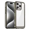 Etui Outer Space Case na iPhone 16e pokrowiec z elastyczną ramką - półprzezroczyste, czarne
