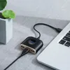 Baseus Square round 4 in 1 USB HUB Adapter(USB3.0 TO USB3.0*1+USB2.0*3) 1m Black (CAHUB-AY01)