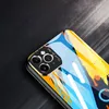 Color Glass Case etui pokrowiec nakładka ze szkła hartowanego z osłoną na aparat iPhone 11 Pro Max pattern 2