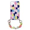 Color Chain Case żelowe elastyczne etui z łańcuchem łańcuszkiem zawieszką do iPhone 12 wielokolorowy