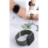 Pleciony materiałowy pasek bransoletka Strap Fabric opaska do Apple Watch 42 / 44 / 45 / 49 mm - czarno-biały
