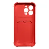 Card Armor Case etui pokrowiec do Samsung Galaxy A22 4G portfel na kartę silikonowe pancerne etui Air Bag czerwony