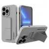 Wozinsky Kickstand Case silikonowe etui z podstawką iPhone 13 mini szare