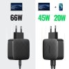 Ugreen ładowarka sieciowa 2x USB Typ C 66W Power Delivery 3.0 Quick Charge 4.0+ czarny (CD216)