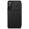 Nillkin Qin Leather Pro Case etui do Samsung Galaxy S22+ (S22 Plus) osłona na aparat kabura pokrowiec obudowa z klapką czarny
