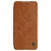 Nillkin Qin Leather Pro Case etui do Samsung Galaxy S22+ (S22 Plus) osłona na aparat kabura pokrowiec obudowa z klapką brązowy