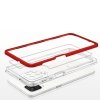 Clear 3in1 etui do Samsung Galaxy A12 5G żelowy pokrowiec z ramką czerwony