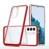 Clear 3in1 etui do Samsung Galaxy S22 żelowy pokrowiec z ramką czerwony
