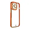 Fashion Case etui do iPhone 13 Pro żelowy pokrowiec ze złotą ramką czerwony