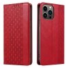Magnet Strap Case etui iPhone 14 Plus pokrowiec z klapką portfel mini smycz podstawka czerwone