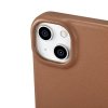 DUPLIKAT: iCarer CE Premium Leather Folio Case skórzane etui iPhone 14 z klapką magnetyczne MagSafe brązowy (WMI14220713-BN)