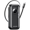 AWEI PowerBank PA-9 10000mAh 22.5W       z wyciąganym kablem czarny/black