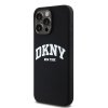 DKNY DKHMP15XSNYACH iPhone 15 Pro Max 6.7 czarny/black hardcase Liquid Silicone White Printed Logo MagSafe