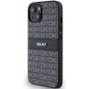 DKNY DKHCP15MPRTHSLK iPhone 15 Plus /14 Plus 6.7 czarny/black hardcase Leather Mono Stripe & Metal Logo