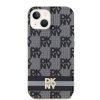 DKNY DKHMP15MHCPTSK iPhone 15 Plus /14 Plus 6.7 czarny/black hardcase IML Checkered Mono Pattern & Printed Stripes MagSafe