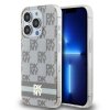 DKNY DKHMP14XHCPTSE iPhone 14 Pro Max6.7 beżowy/beige hardcase IML Checkered Mono Pattern & Printed Stripes MagSafe
