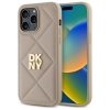 DKNY DKHCP14XPQDSLE iPhone 14 Pro Max    6.7 beżowy/beige Quilted Stack Logo