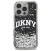 DKNY DKHCP16LLBNAEK iPhone 16 Pro 6.3   czarny/black hardcase Liquid Glitter Arch Logo