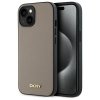 DKNY DKHMP15SPGHLME iPhone 15 6.1       beżowy/beige hardcase Grained Metal Logo MagSafe