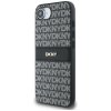 Etui DKNY Repeat Texture Pattern with    Tonal Stripe do iPhone 16e czarny