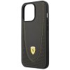 Ferrari FEHCP13LRGOG iPhone 13 Pro / 13 6.1 czarny/black hardcase Leather Curved Line