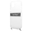 Guess GUHCP13SKC4GBSI iPhone 13 mini 5,4 Transparent hardcase 4G Grey Strap Silver Chain