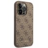 Guess GUHCP14XG4GFBR iPhone 14 Pro Max 6,7 brązowy/brown hard case 4G Metal Gold Logo