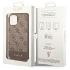 Guess GUHCP14SG4GLBR iPhone 14 / 15 / 13 6.1 brązowy/brown hard case 4G Stripe Collection
